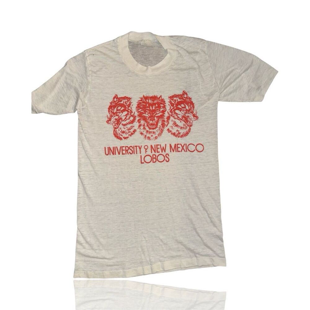 UNM Lobos 80’s Vintage Men's Thin NCAA T-Shirt by Velva Sheen: Rare: ORIGINAL